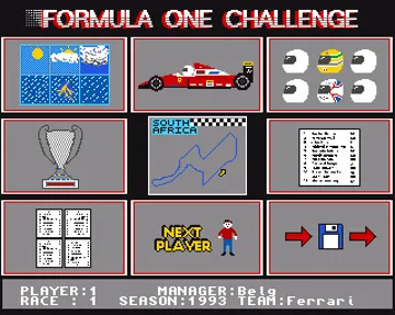 Formula One Challenge screen shot game playing